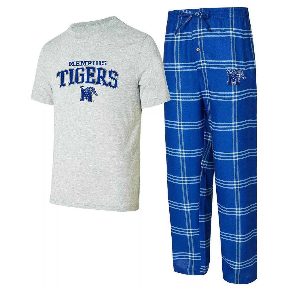 Men's Concepts Sport Memphis Tigers T-Shirt & Pants Sleep Set, Size: Medium, Blue Product Image