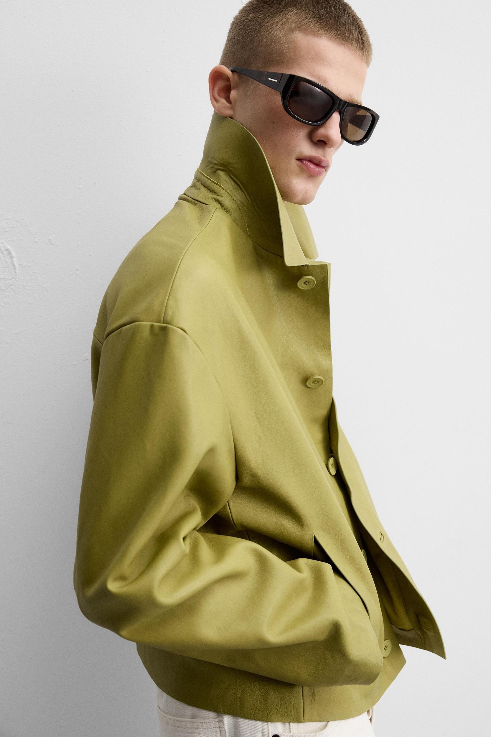 LEATHER OVERSHIRT Product Image