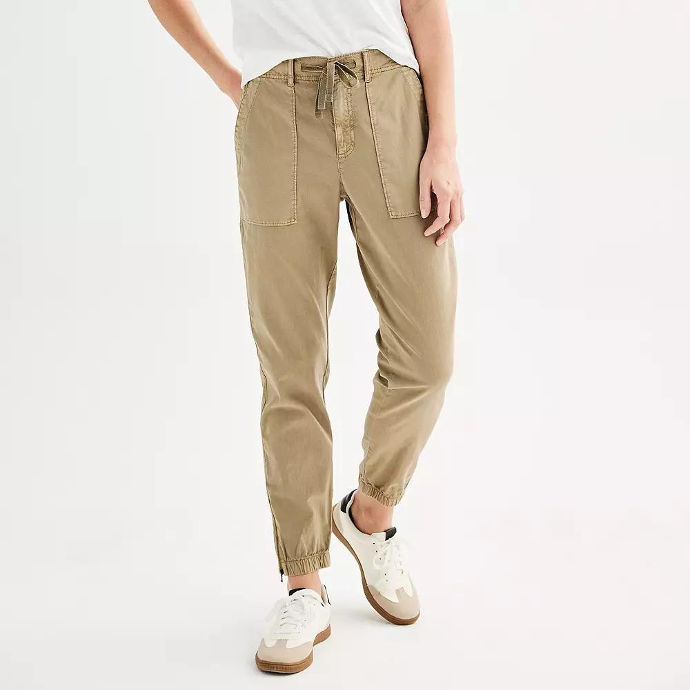 Women's Sonoma Goods For Life® Zip Hem Core Utility Jogger Pants, Size: XXL, Brown Brigade Product Image