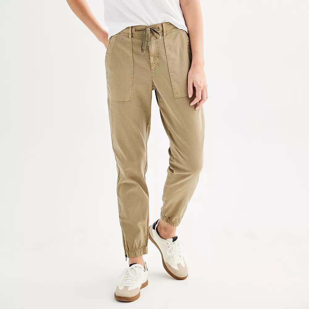 Women's Sonoma Goods For Life® Zip Hem Core Utility Jogger Pants, Size: XXL, Brown Brigade Product Image
