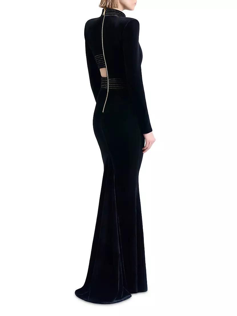 Message To Love Velvet Long-Sleeve Gown Product Image