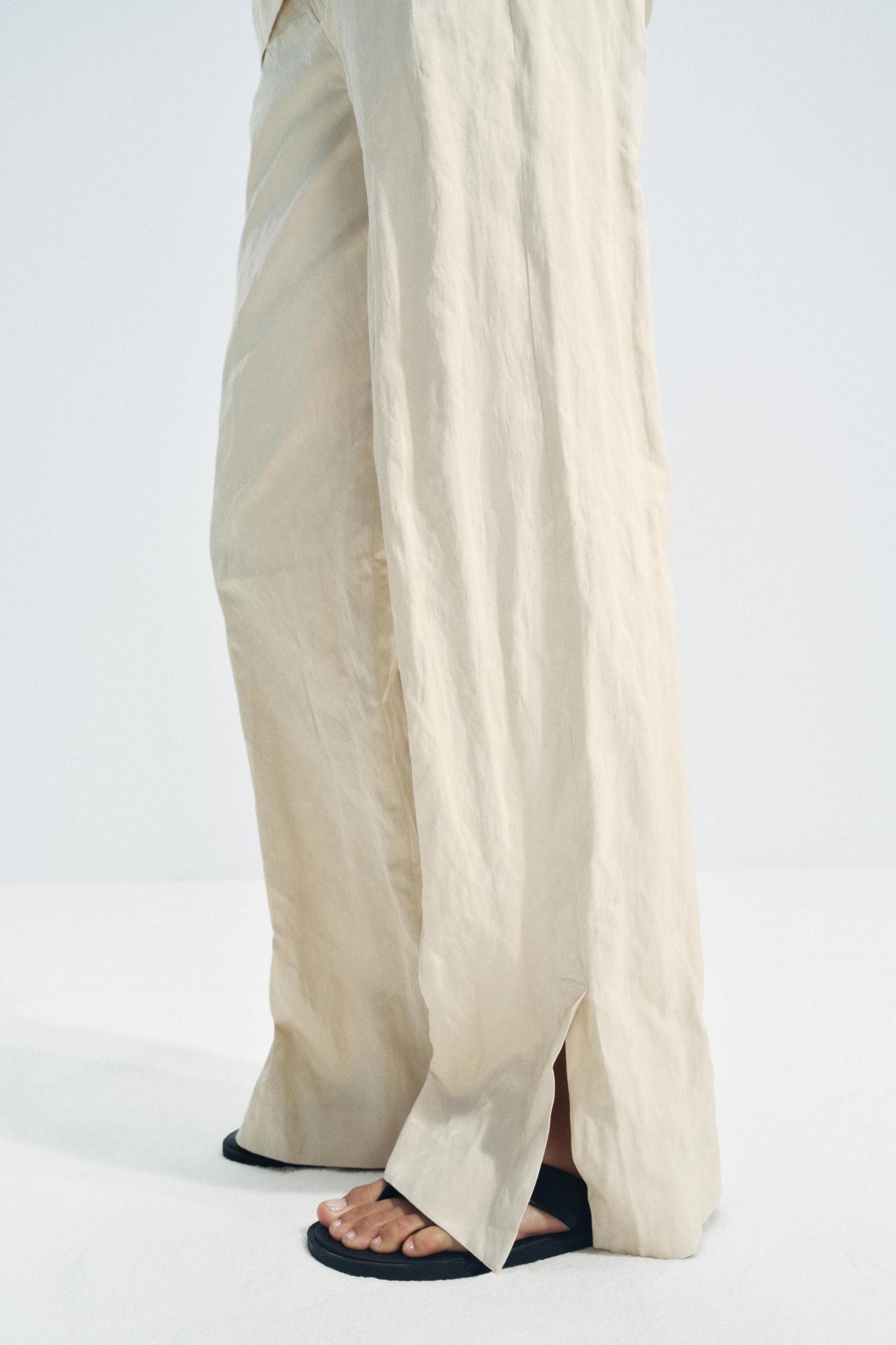 WRINKLED STRAIGHT PANTS ZW COLLECTION Product Image