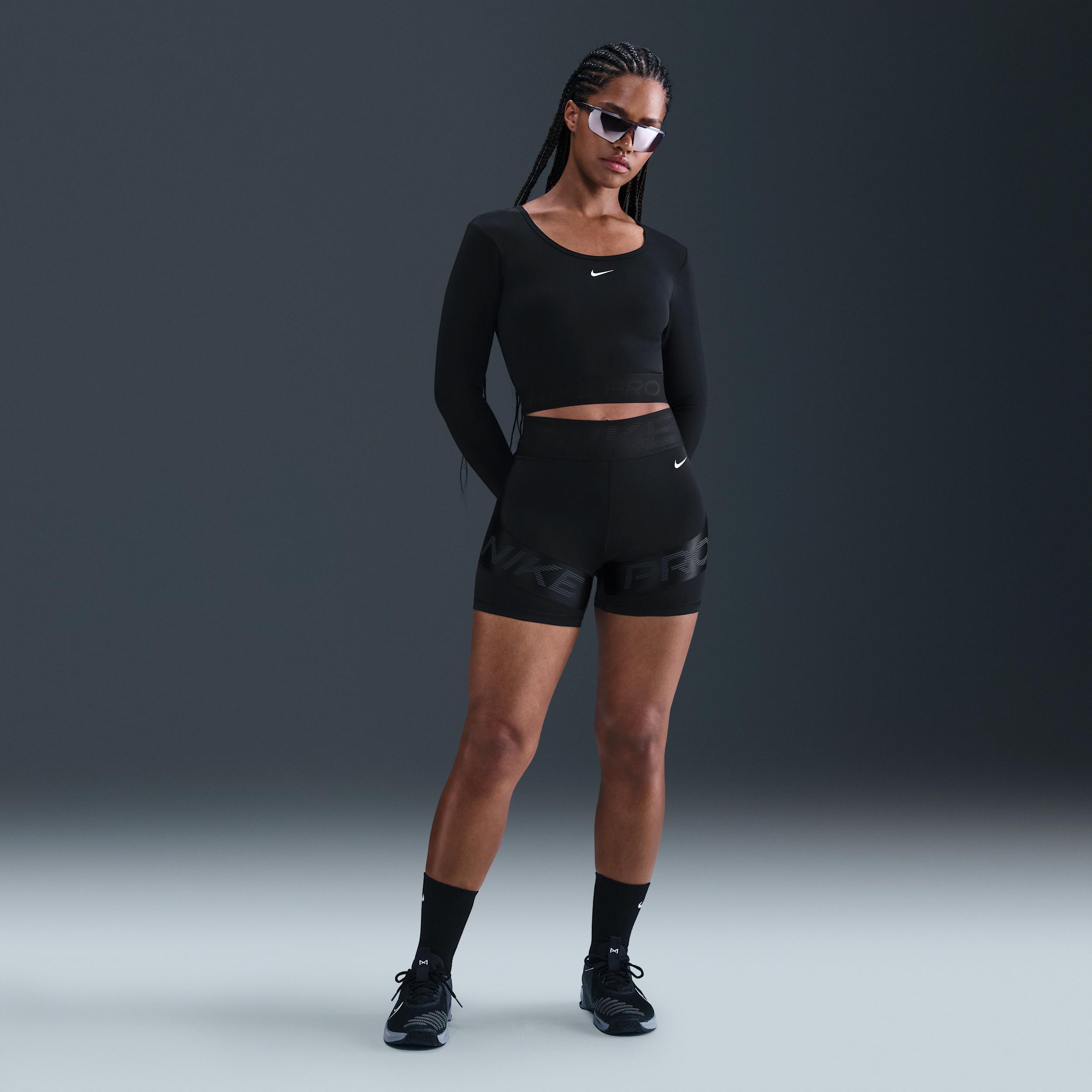 Women's Nike Pro Dri-FIT Cropped Long-Sleeve Top Product Image