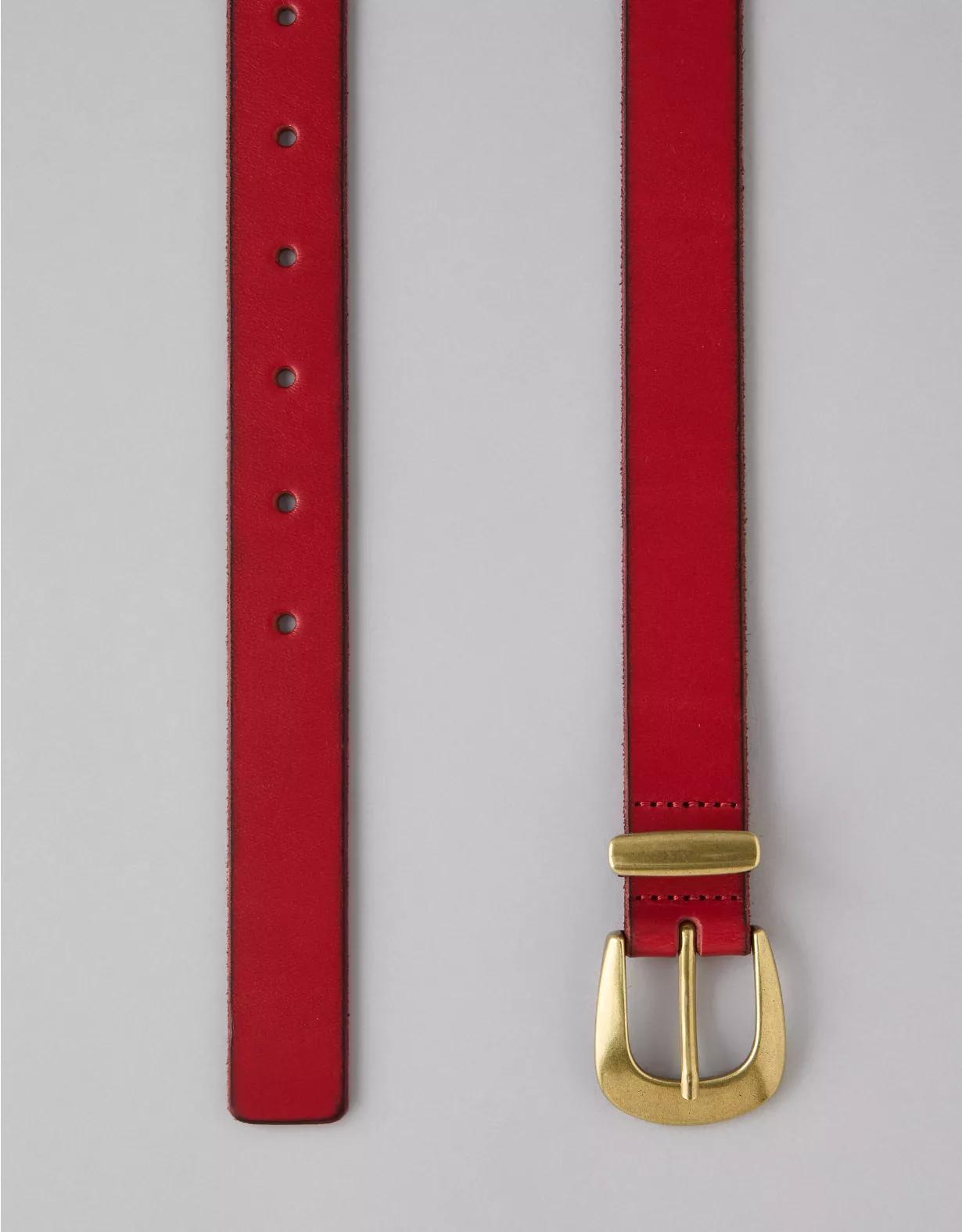 AE Square-Buckle Leather Belt Product Image