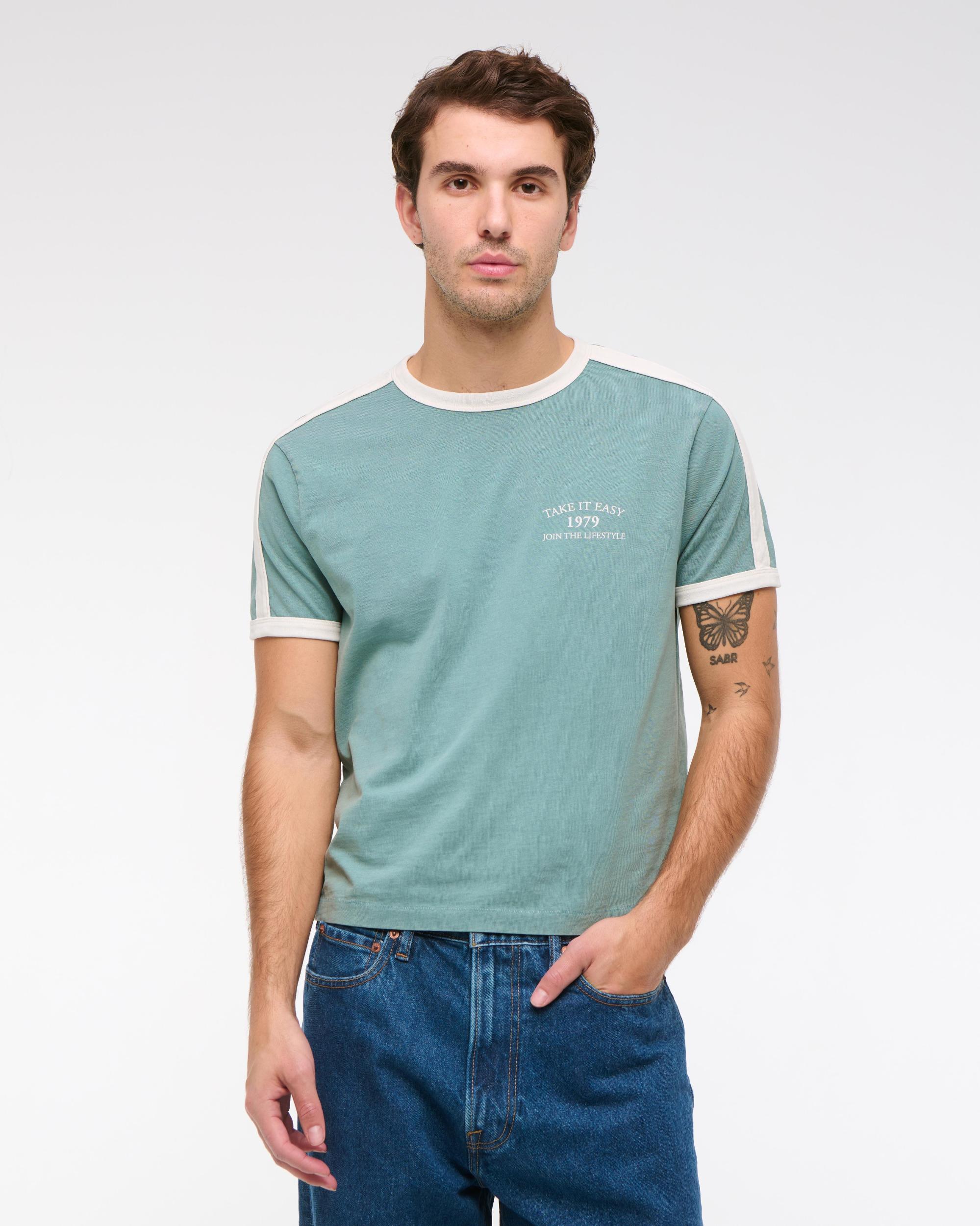Sporty Shrunken Graphic Tee Product Image