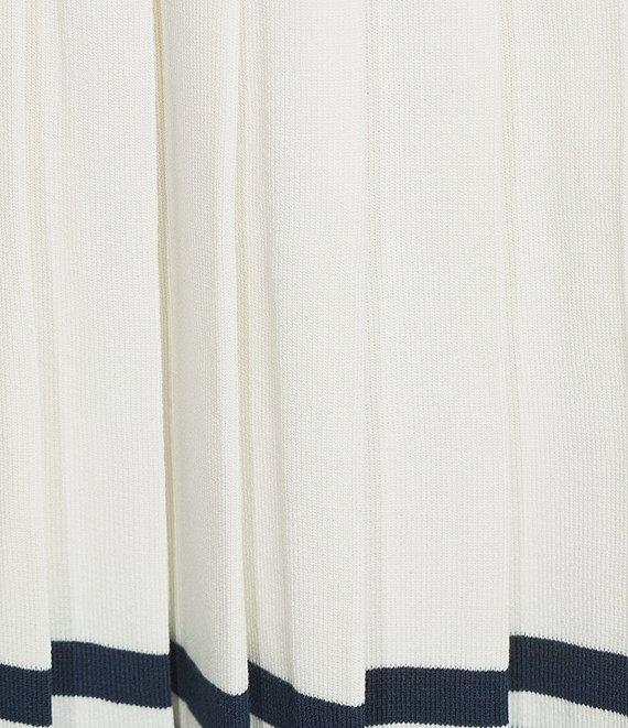 Skies Are Blue Contrast Trim Pleated Coordinating Skirt Product Image