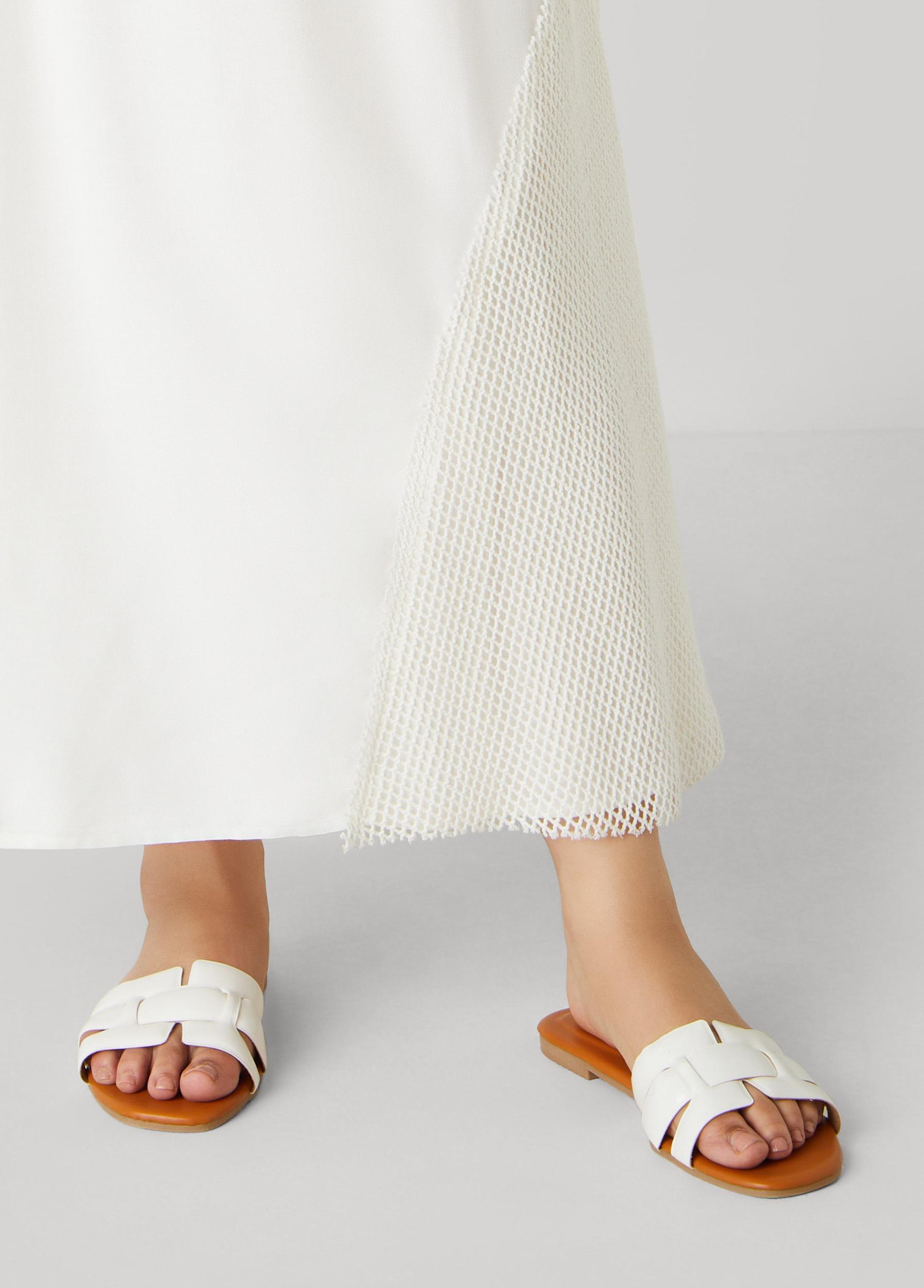 Fishnet Paneled Maxi Skirt Product Image