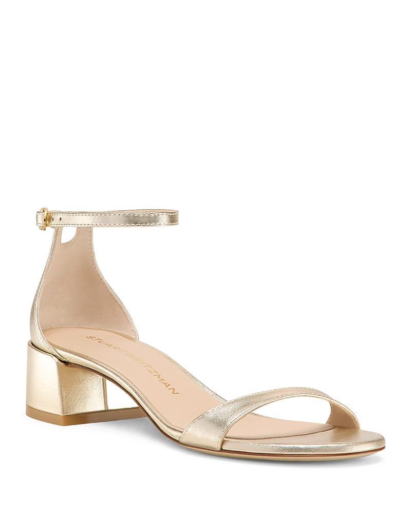 Womens Nudist Metallic Leather 35MM Block Sandals Product Image