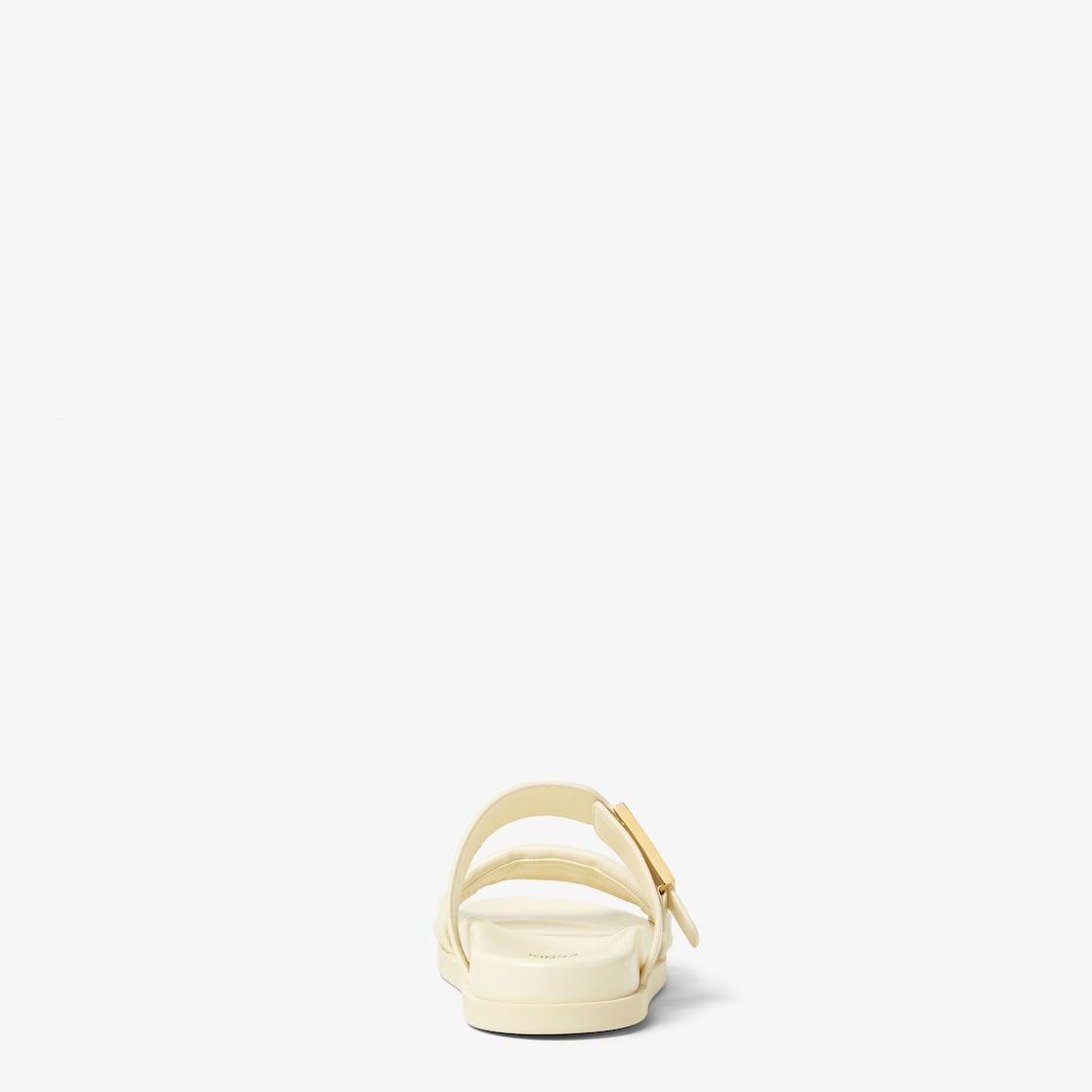Fendi FeelWhite nappa leather slides Product Image
