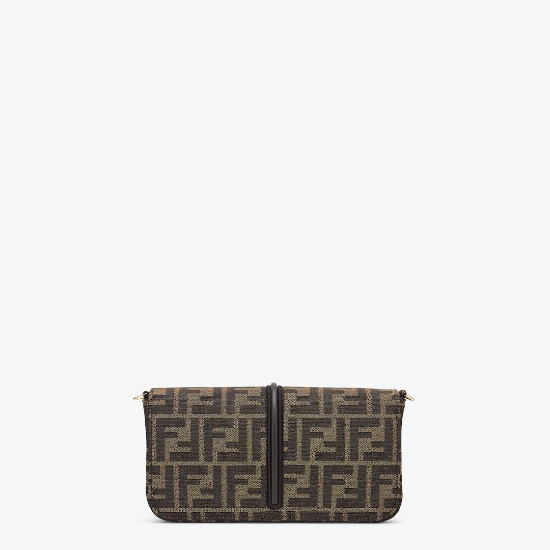 Fendigraphy Wallet On ChainBrown FF fabric wallet Product Image