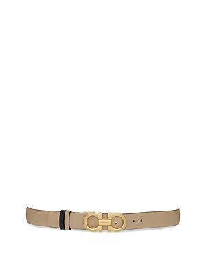 Womens Gancini Adjustable Cut-to-Size Reversible Hammered Leather Belt Product Image