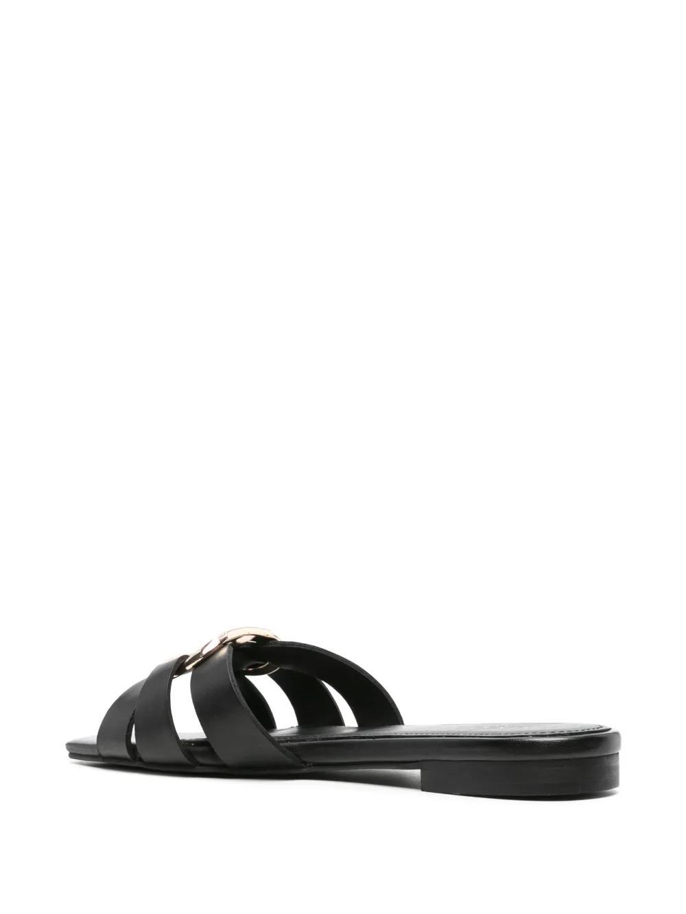 Oval T-plaque leather slides Product Image