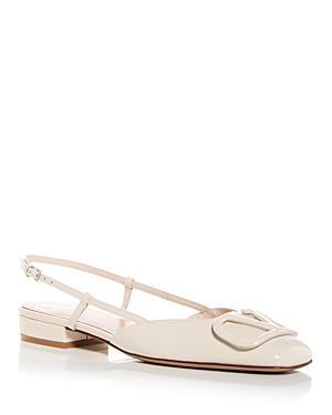 Valentino Garavani Womens V Logo Slingback Flats Product Image