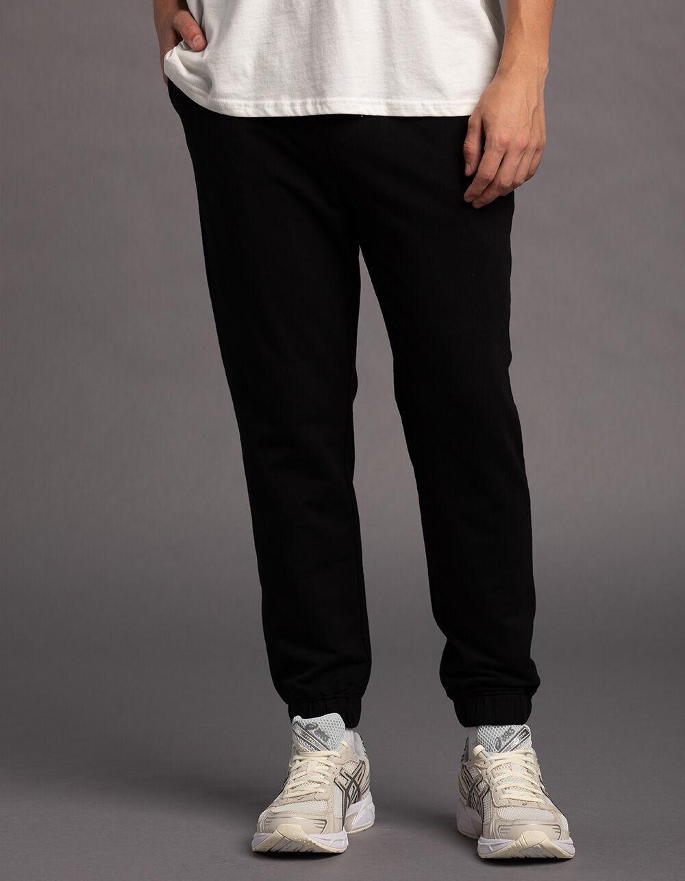 RSQ Mens Fleece Jogger Sweatpants - BLACK Product Image