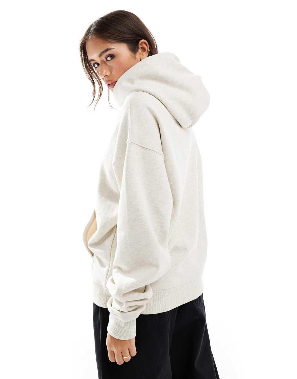 Guess Originals heather baker logo hoodie in gray Product Image