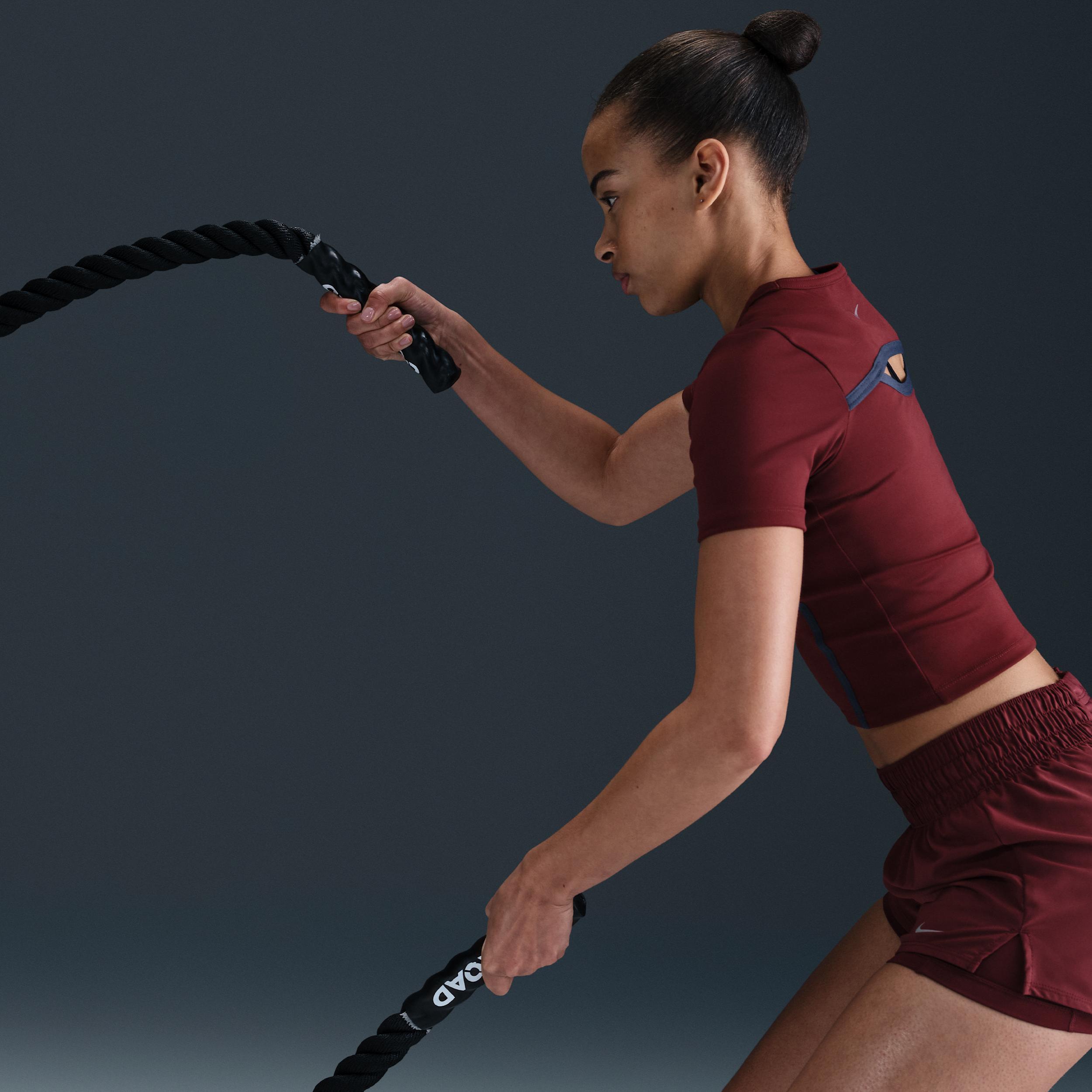 Nike Womens One Dri-FIT Short-Sleeve Fitted T-Shirt Product Image