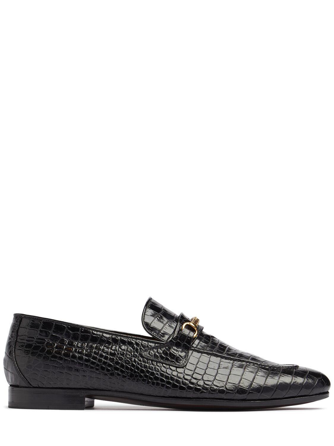 TOM FORD Leather Chain Bailey Loafers In Black Product Image