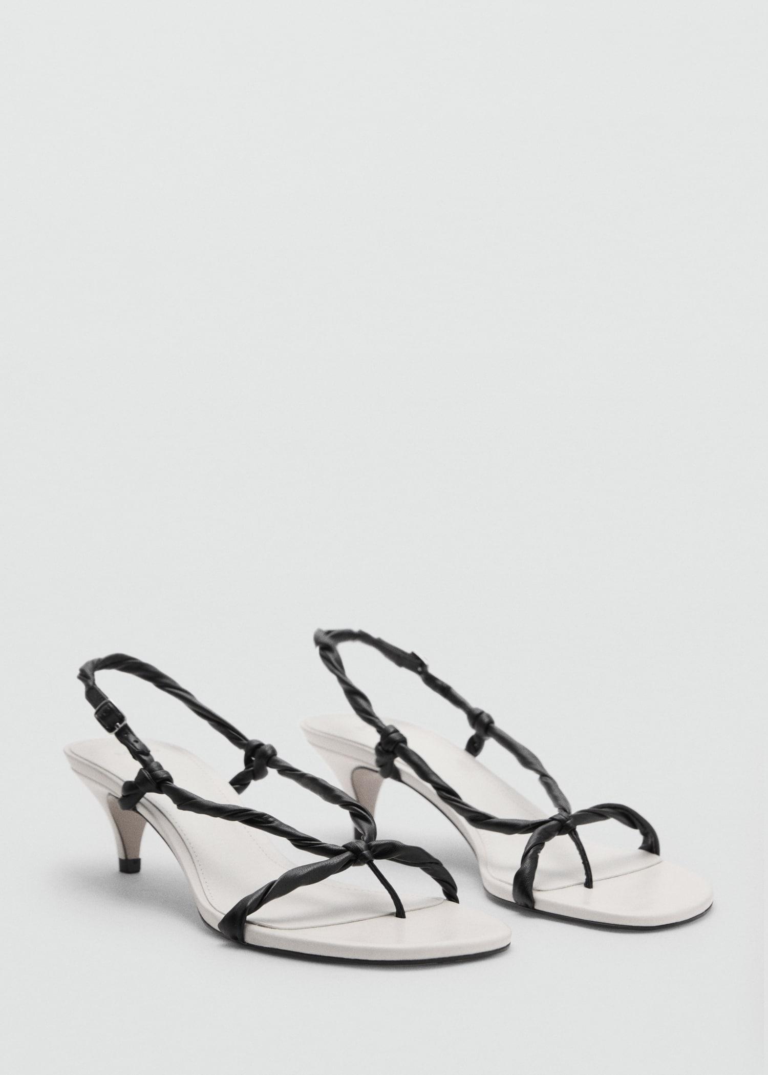 Ruched strips sandals - Women | MANGO USA Product Image