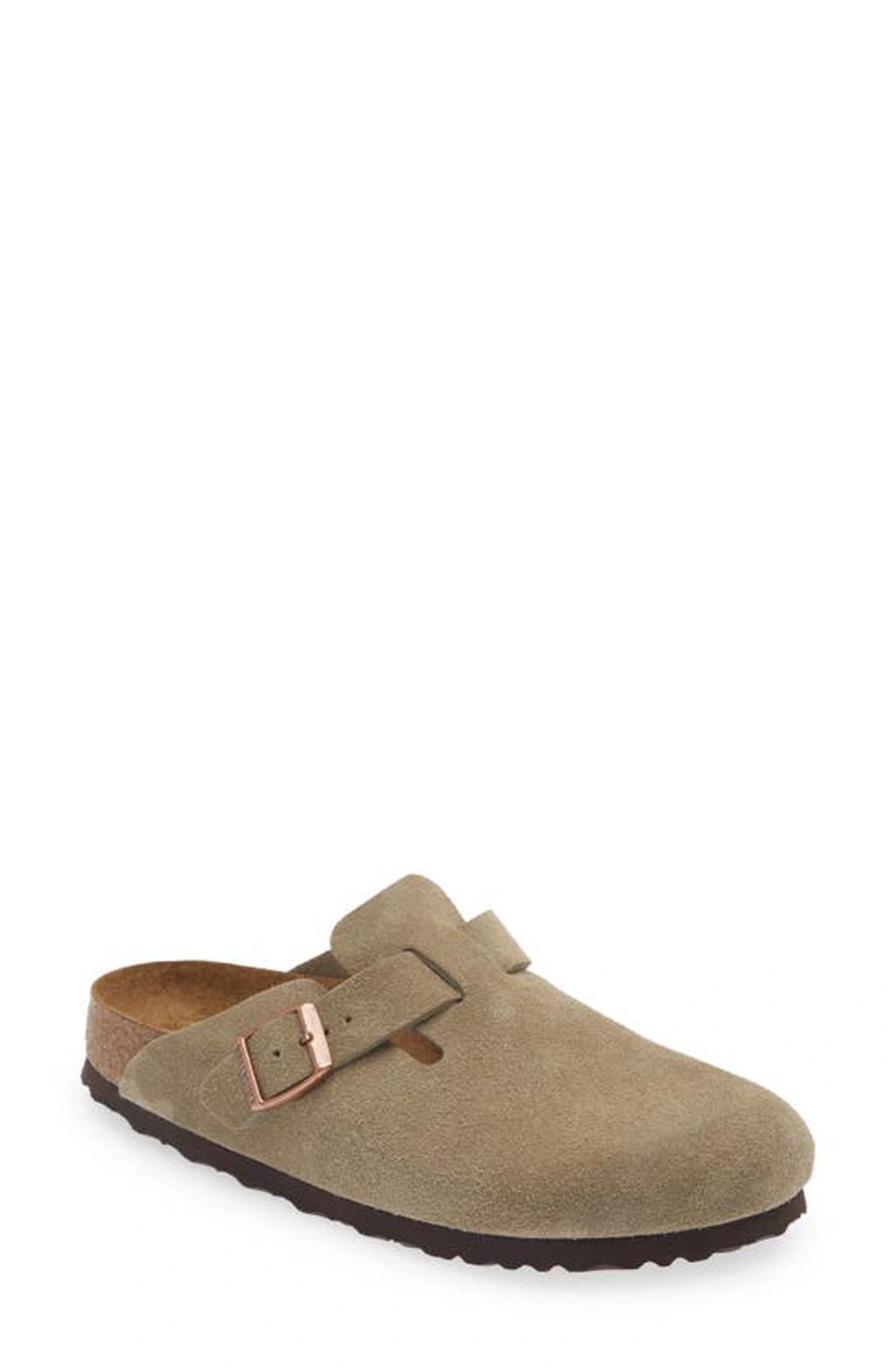 Birkenstock Mens Boston Suede Slide-On Soft Footbed Clogs Product Image