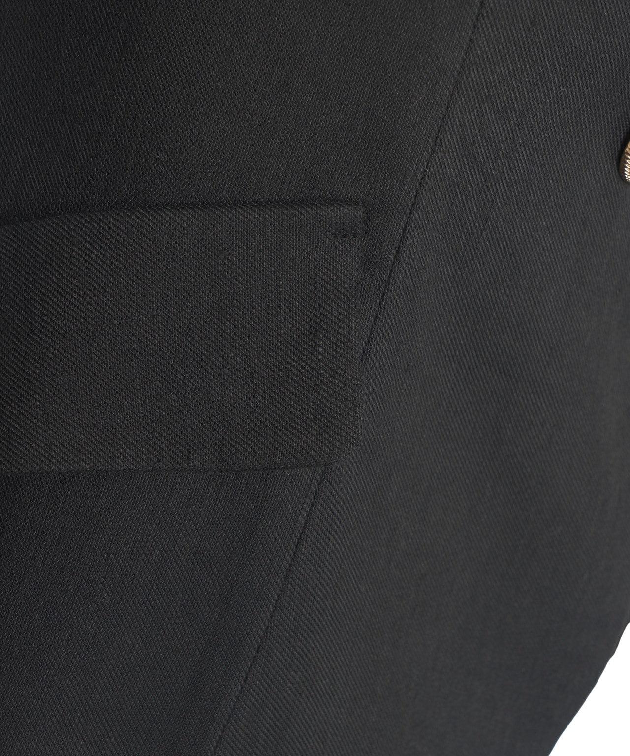 Double-breasted blazer in linen blend Product Image