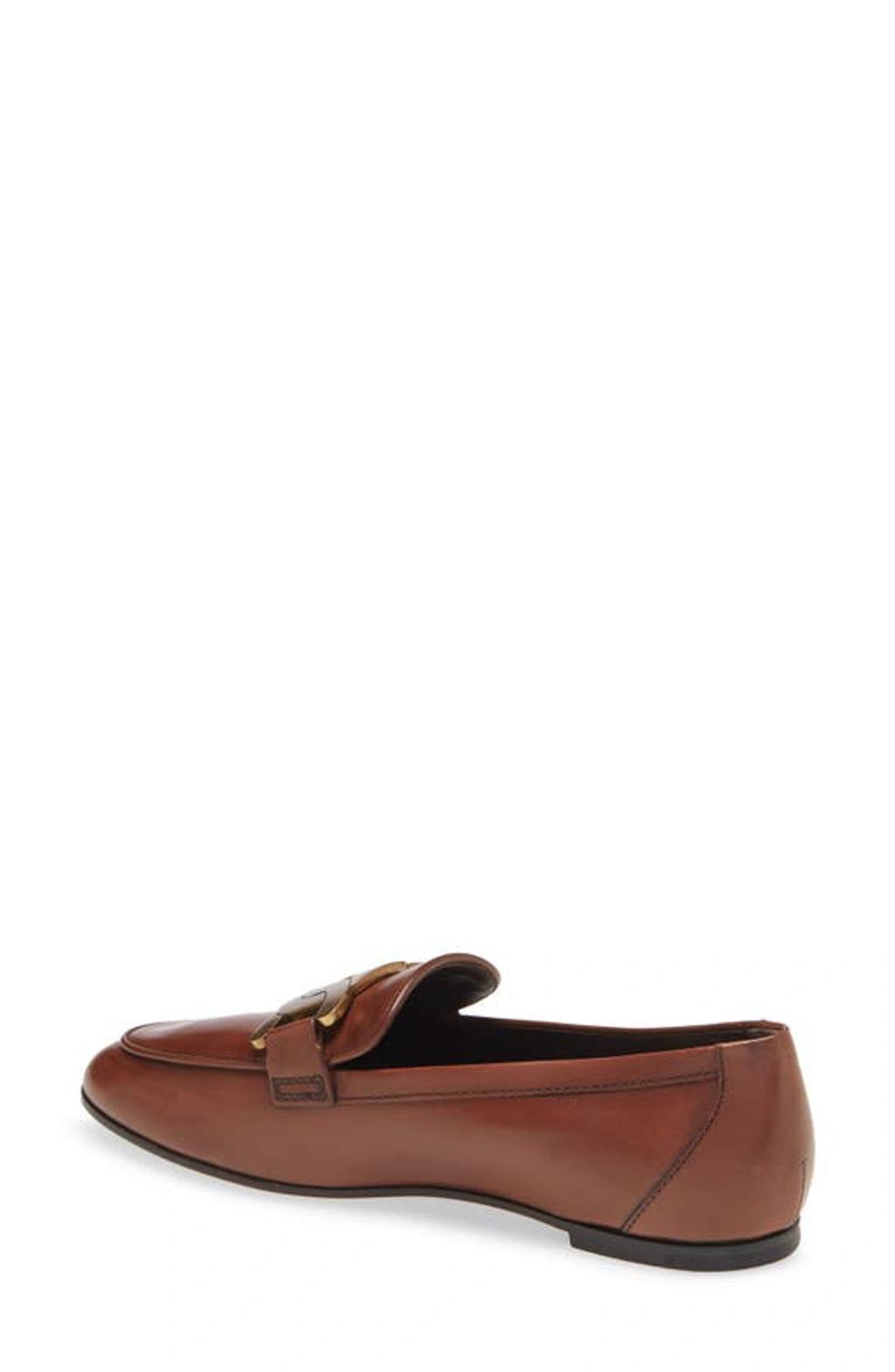 TOD'S Chain Buckle Loafer In Brown Product Image