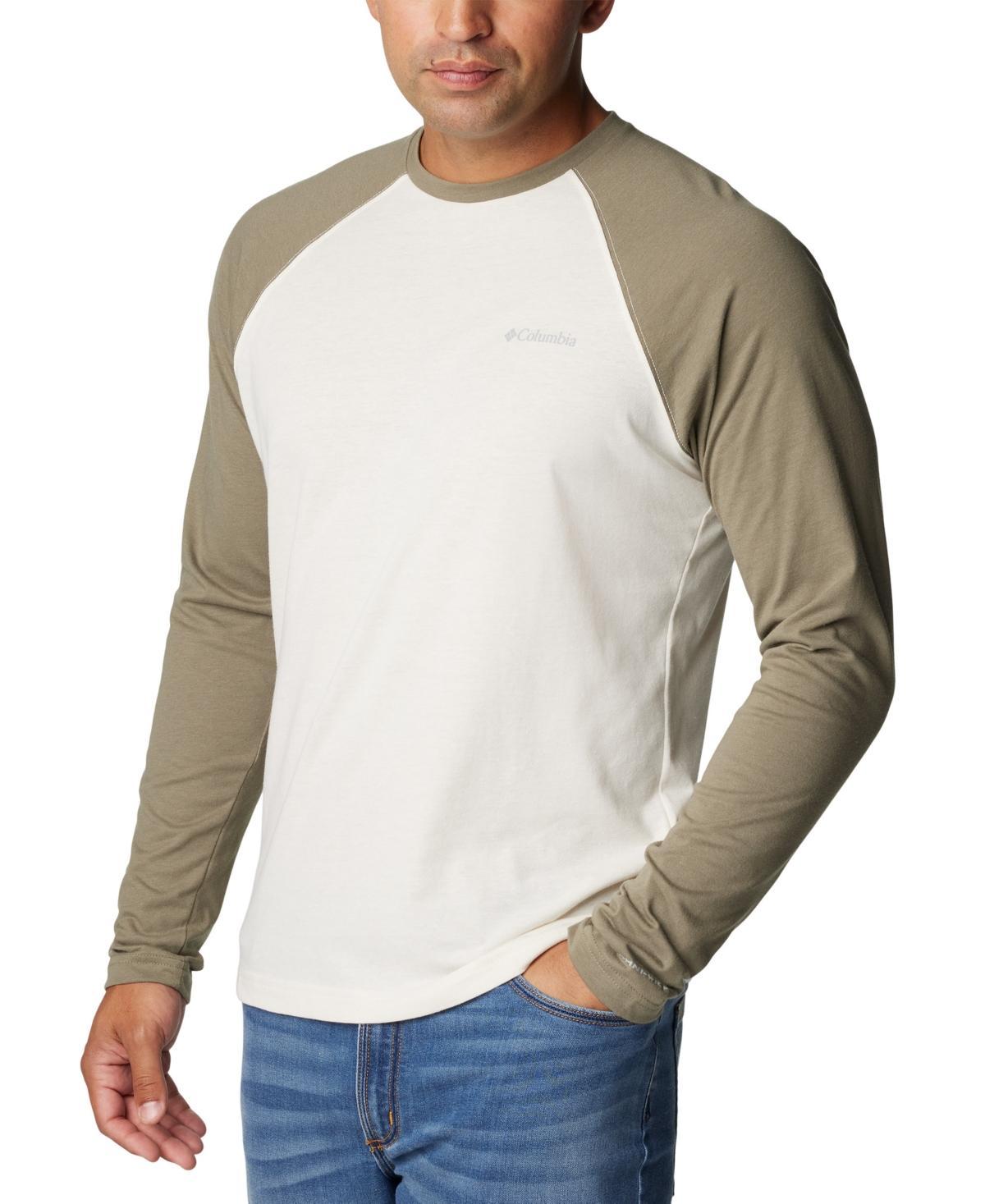 Mens Columbia Thistletown Hills Raglan Long Sleeve Tee City Gray Grey Product Image