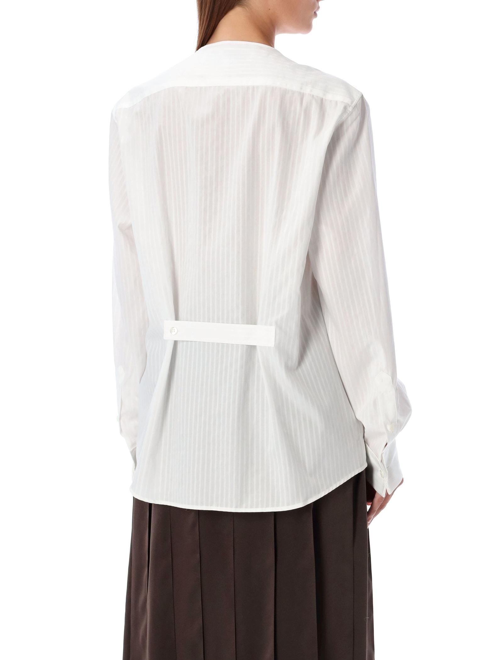 JW ANDERSON J. W. Anderson Pintuck Bib Shirt In White Product Image
