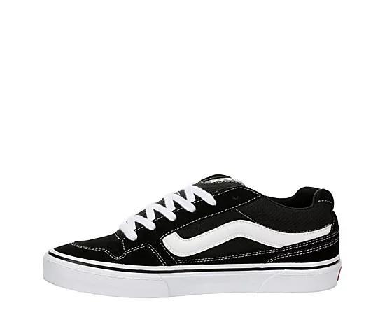 Vans® Caldrone Men's Suede Shoes, Size: 10.5, Black White Product Image