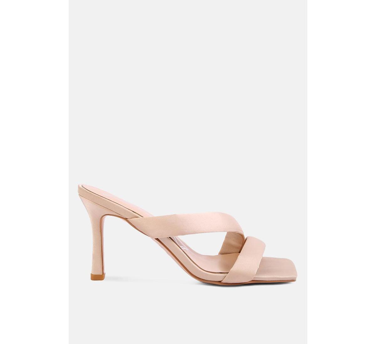 London Rag Spice Up Women's Cross Strap Heels, Size: 7, Off White Product Image