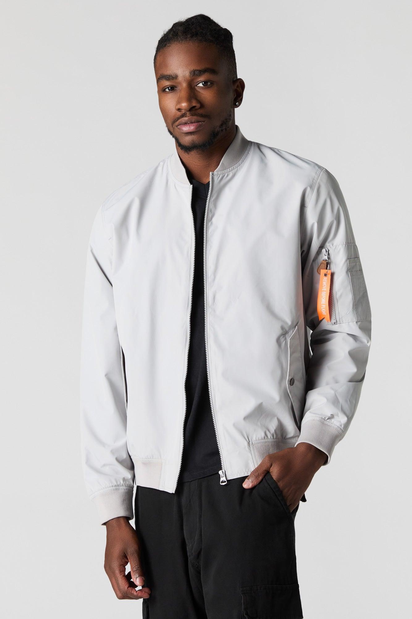 Nylon Bomber Jacket Male Product Image