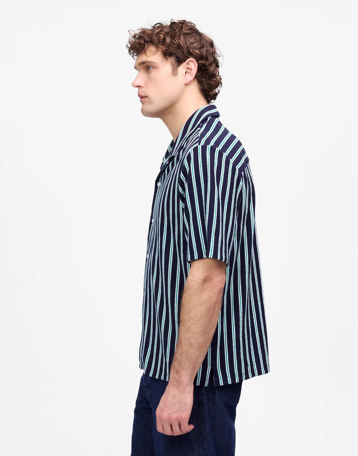 The Textured Knit Camp-Collar Shirt Product Image