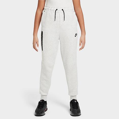 Nike Girls Sportswear Tech Fleece Jogger Pants in Light Grey/Heather/Black Product Image
