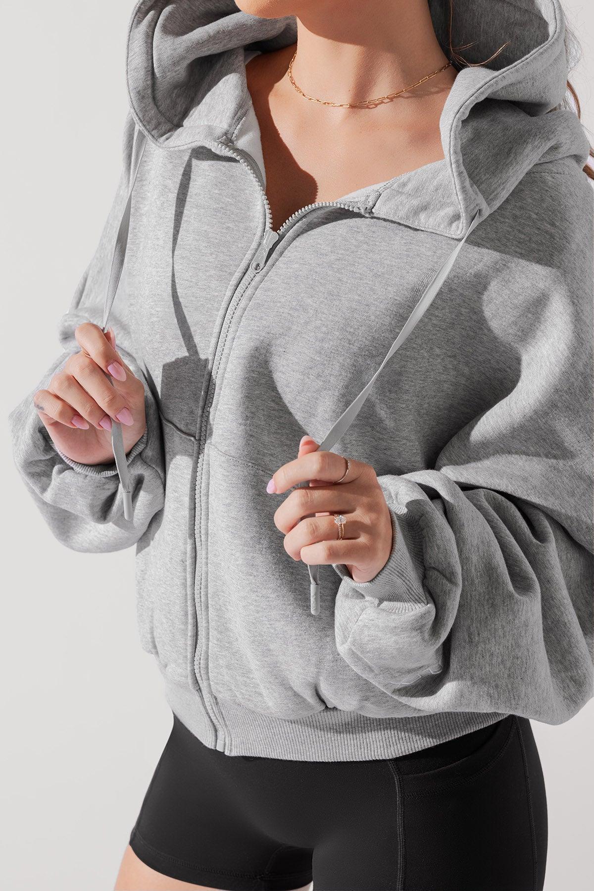 Zip Cloud Hoodie - White Product Image