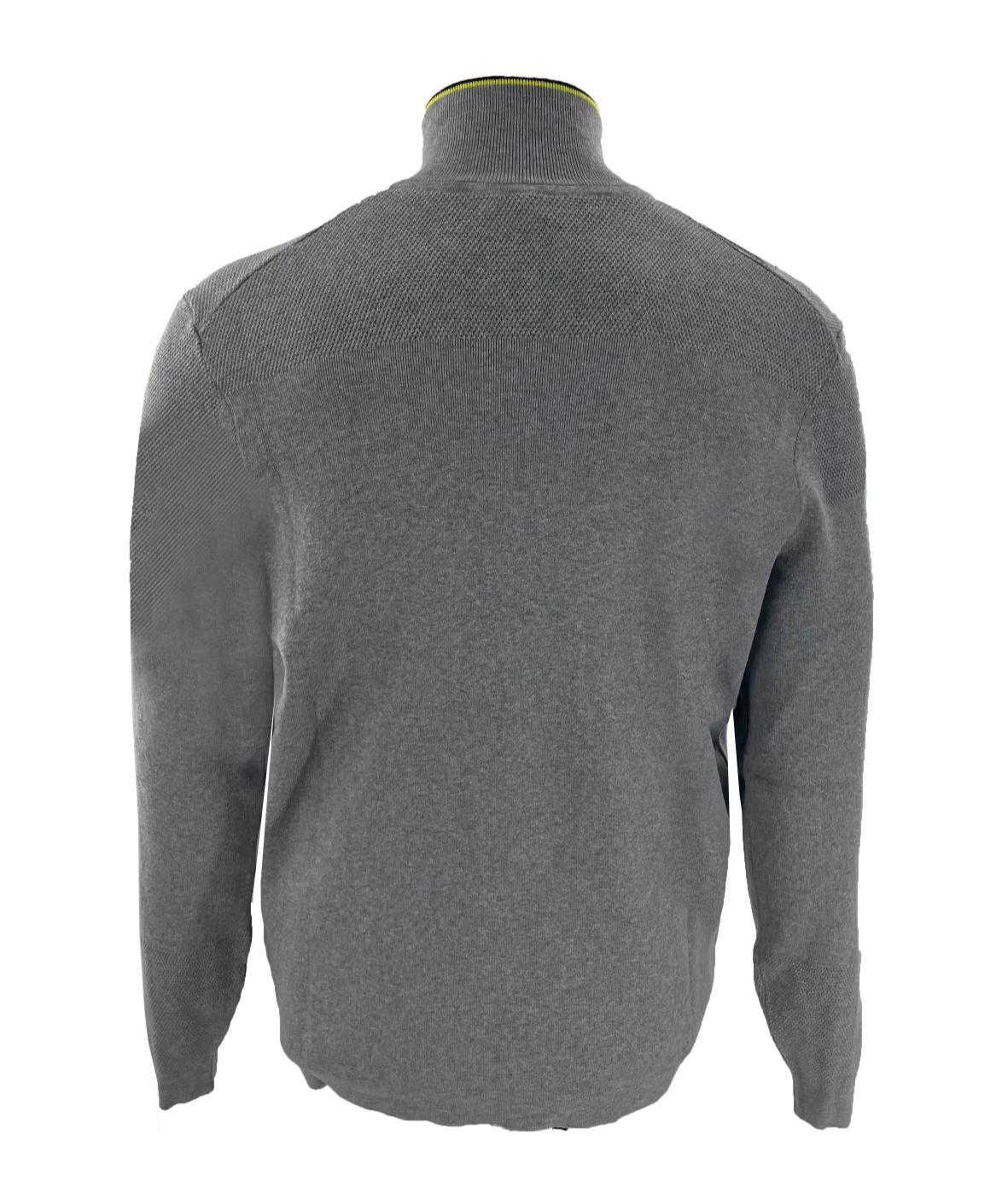HUGO BOSS Logo Embroidered Sweater In Gray Product Image