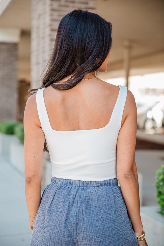 Sweetest Soul Ivory Square Neck Bodysuit FINAL SALE Product Image