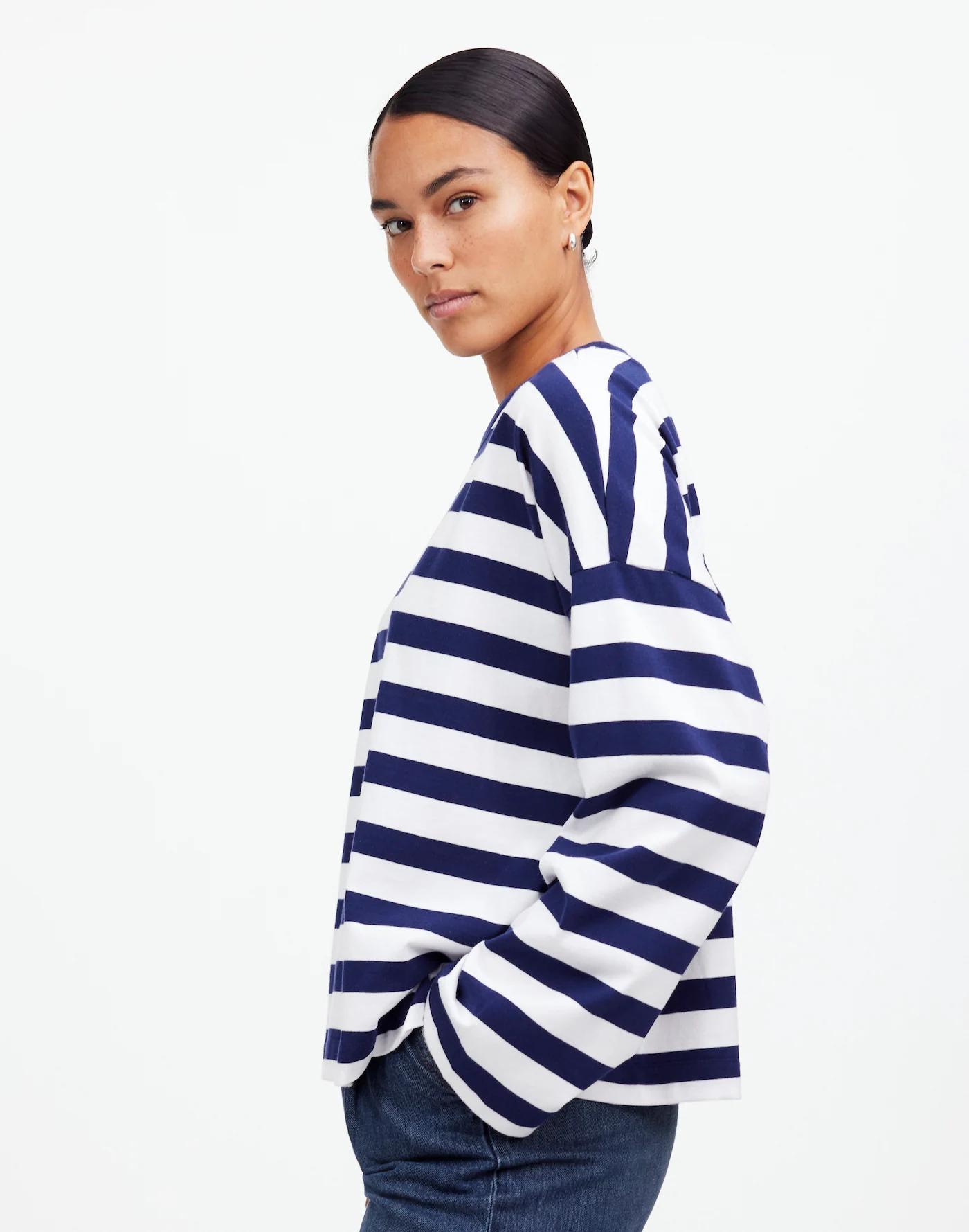 Oversized Long-Sleeve Crewneck Tee Product Image