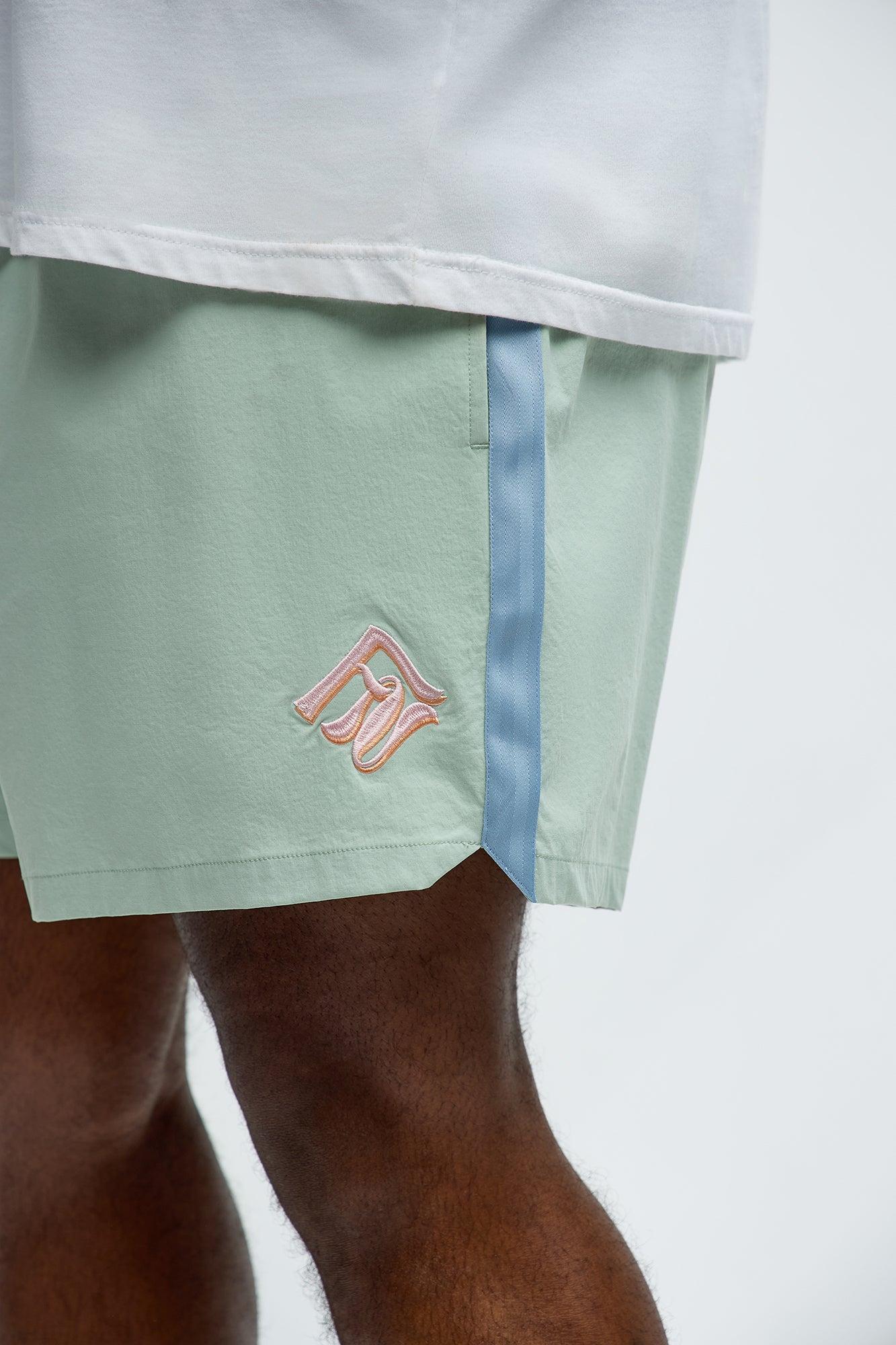 Chateau Essence Taped Swim Mid Trunk - Sage/combo Product Image