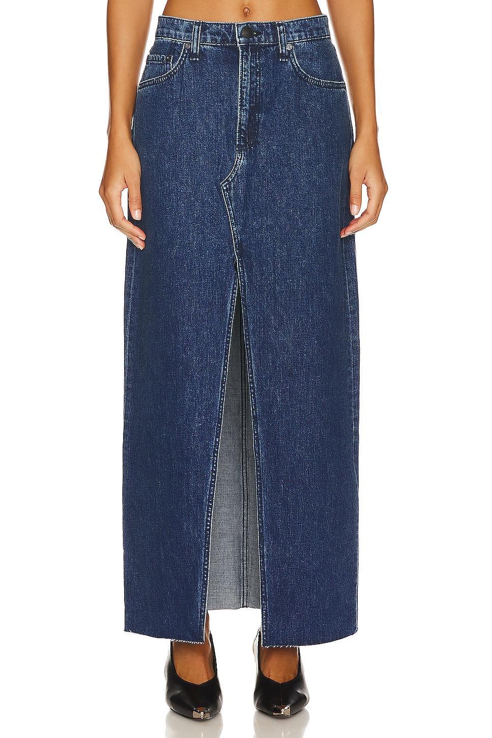 Womens Avery Denim Maxi Skirt Product Image