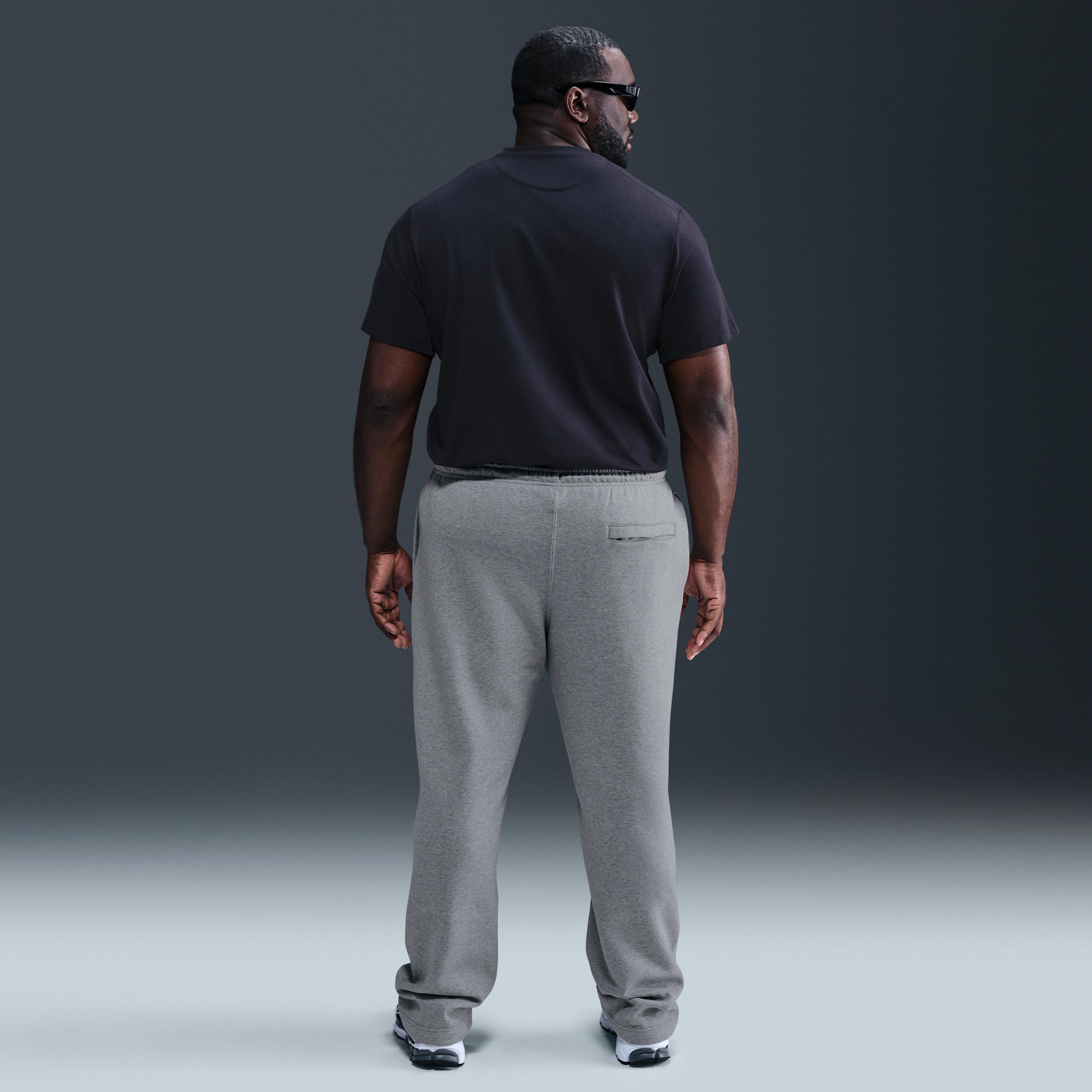 Men's Nike Open-Hem Fleece Pants, Size: XS, Dark Grey Grey Product Image