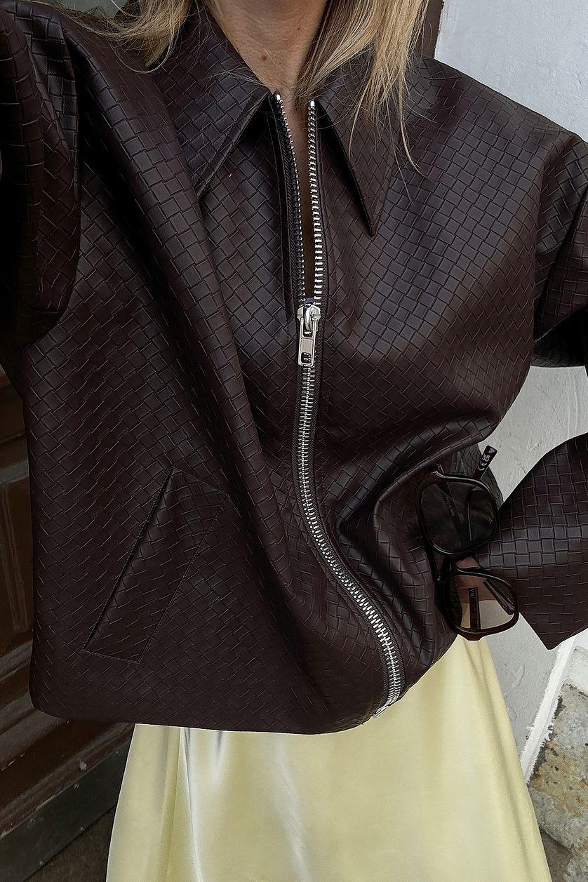 Braided Pu Jacket Product Image