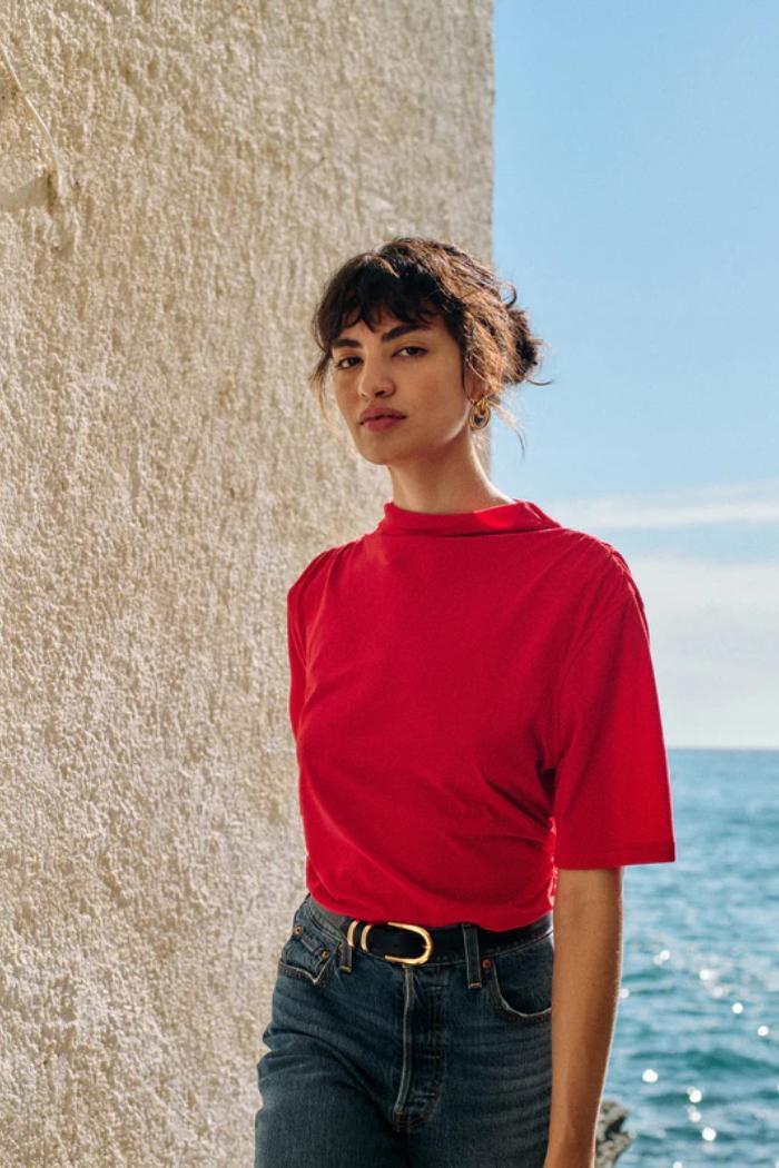 Reed Mock Neck Top Product Image