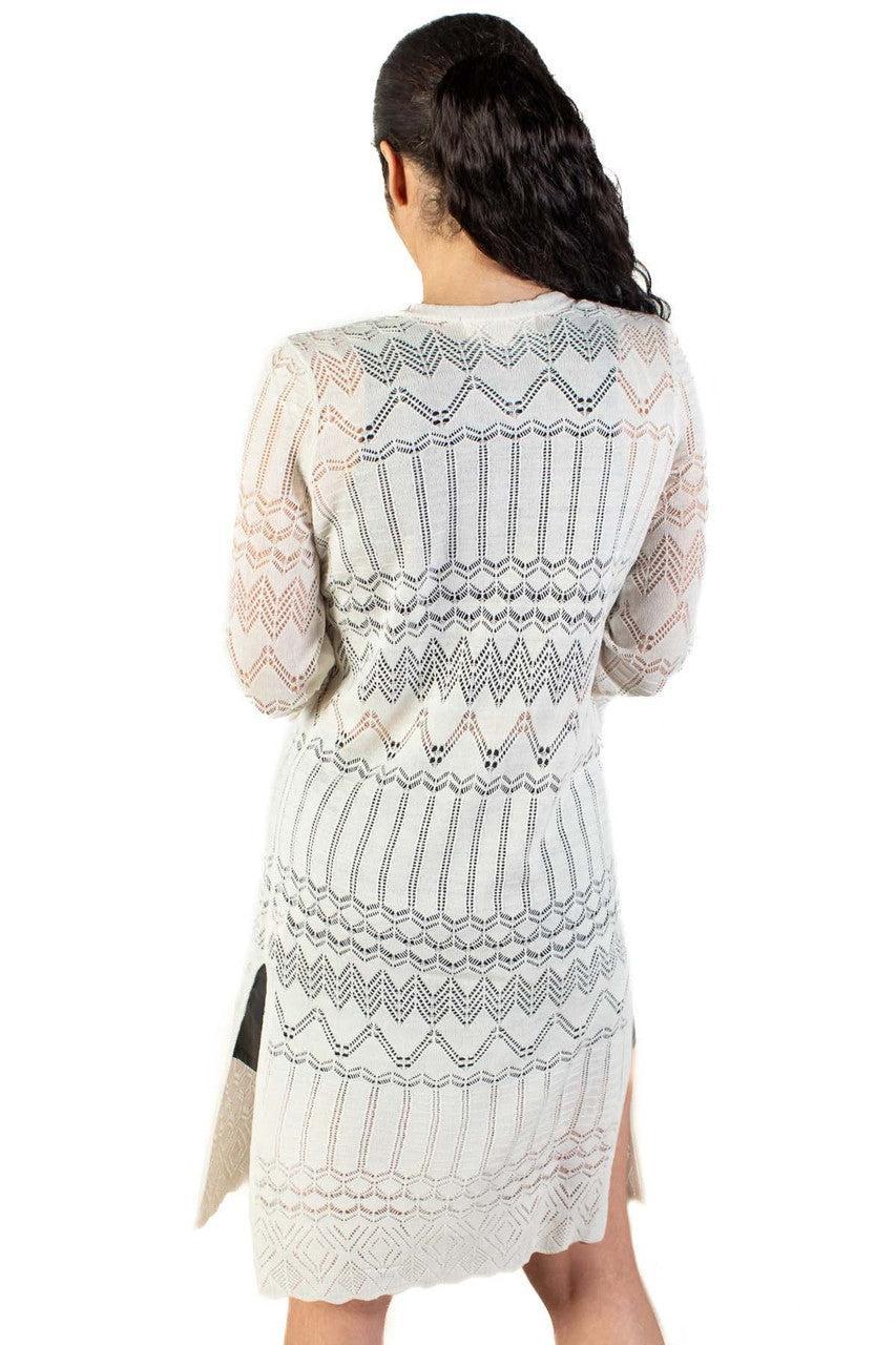 Ivory Long Pointelle Duster Product Image