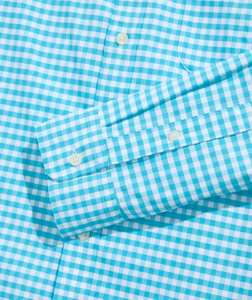 Skysail Gingham Performance Cotton Shirt Product Image