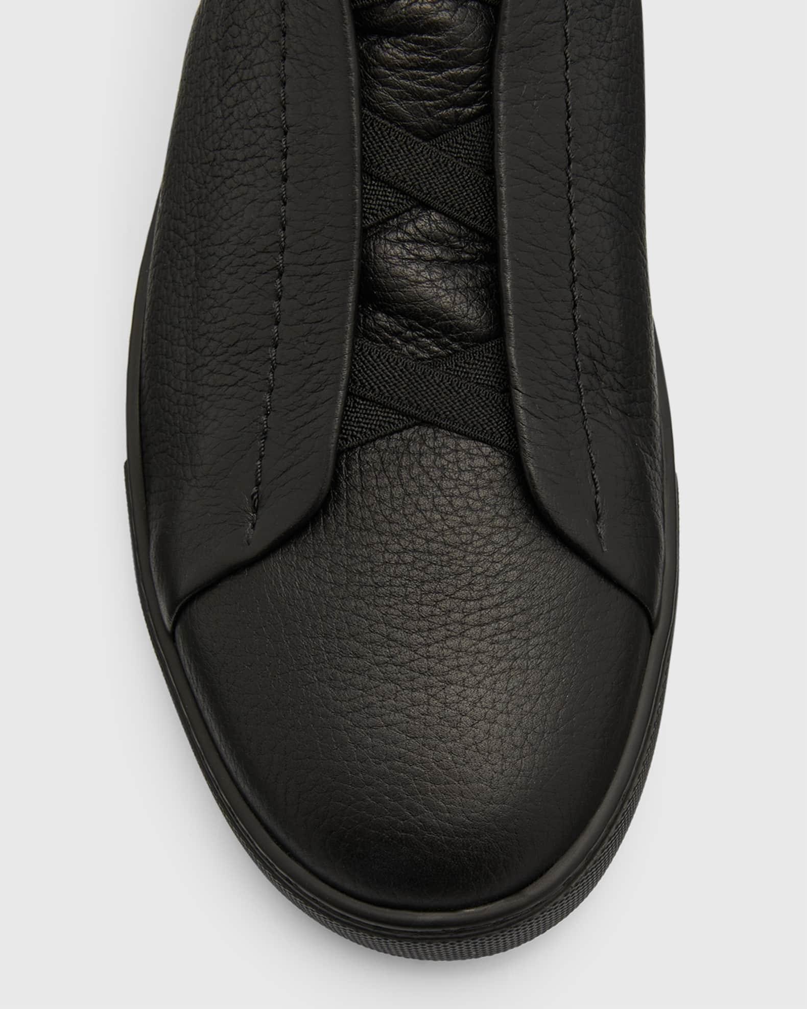 Men's Triple Stitch Deerskin Leather Sneakers Product Image