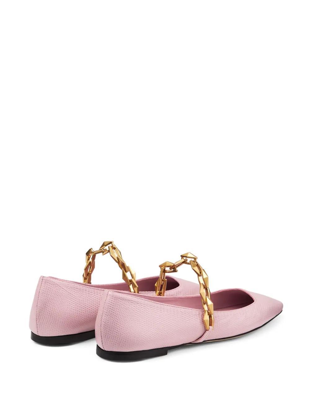 Diamond Tilda leather ballerina shoes Product Image