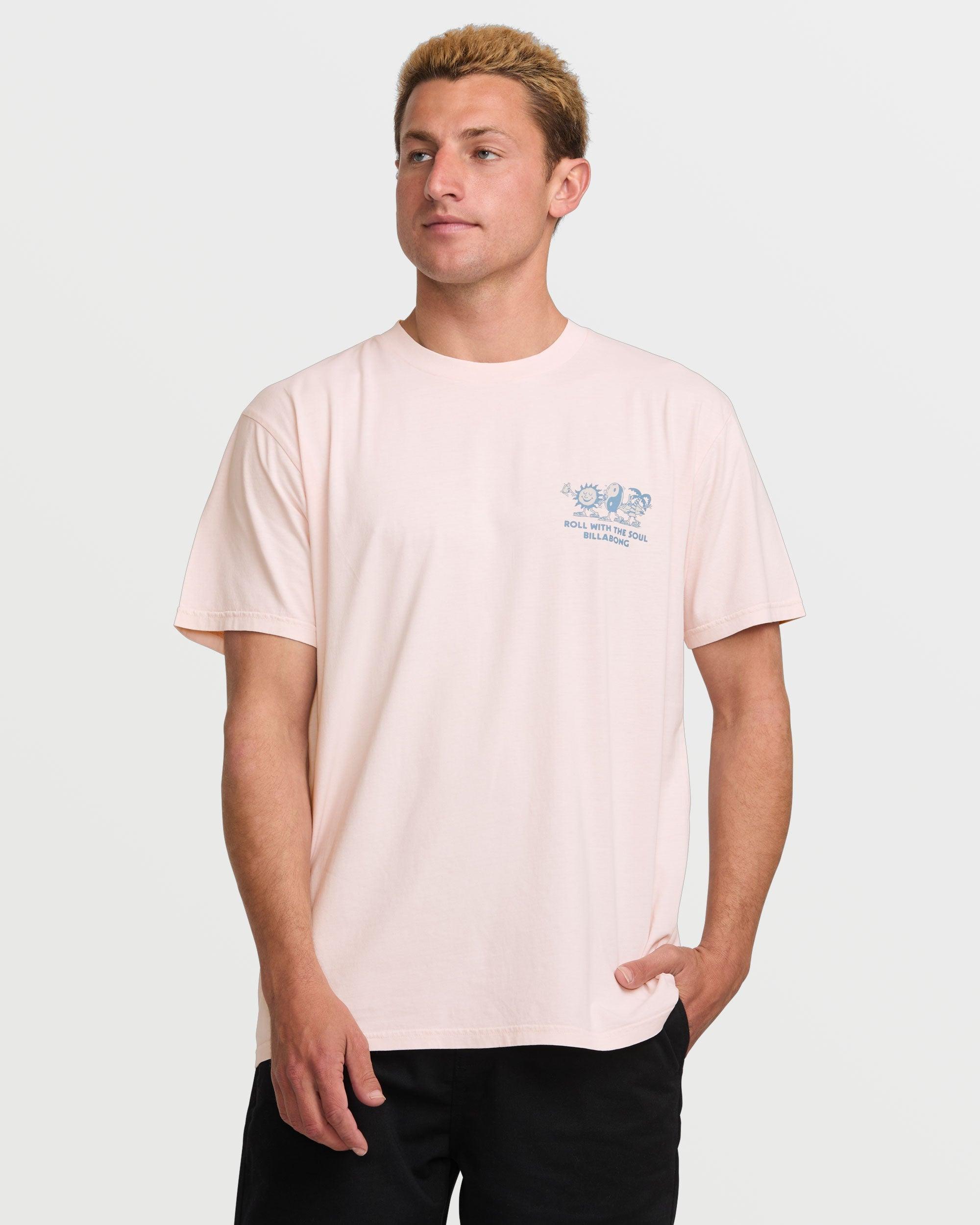 Roll Premium Wave Wash Tee - Light Pink Male Product Image