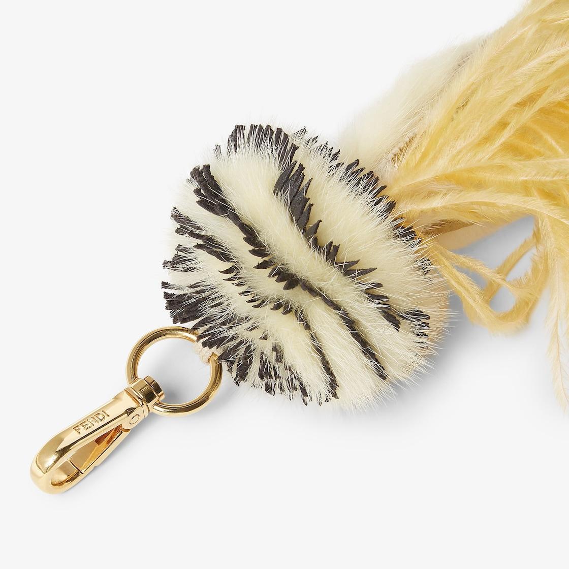 Jellyfish CharmMulticolor leather, feather and mink charm Product Image