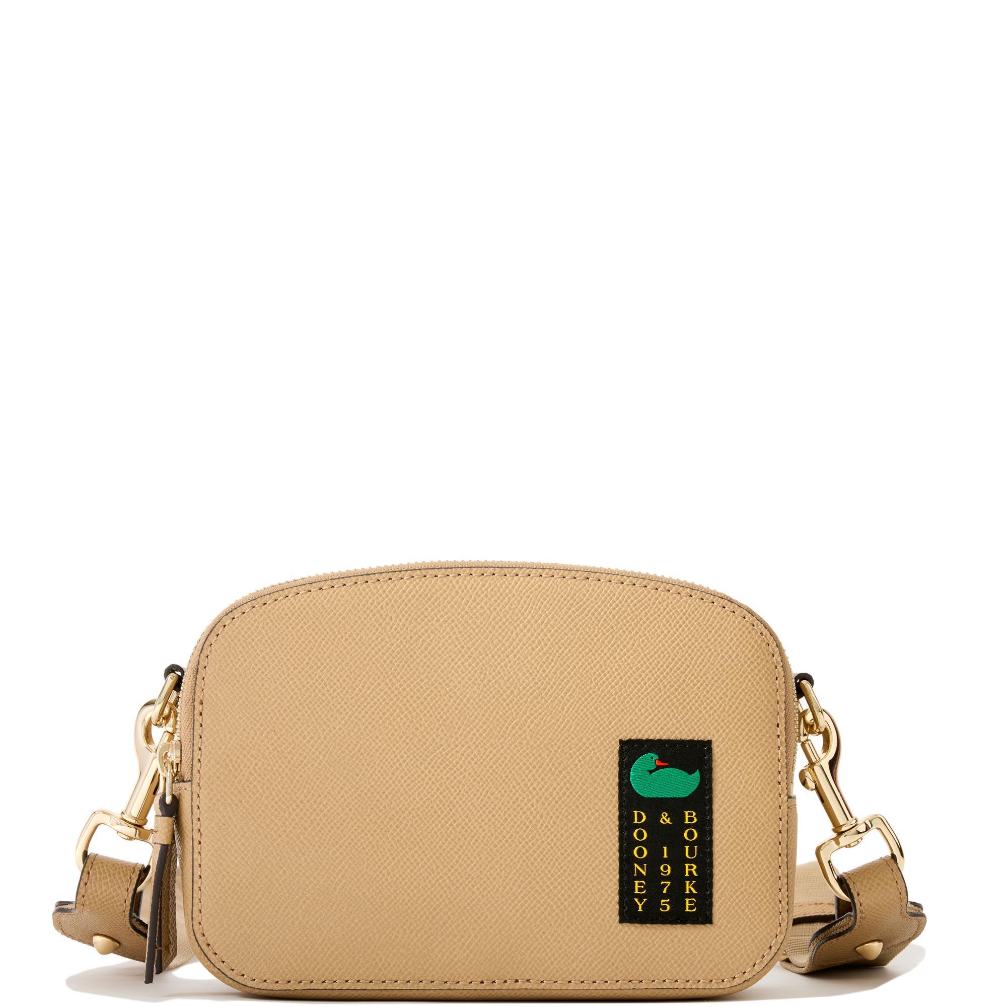 Dooney & Bourke Womens Alpine Ambler 20 Leather Crossbody Bag in Sand Product Image