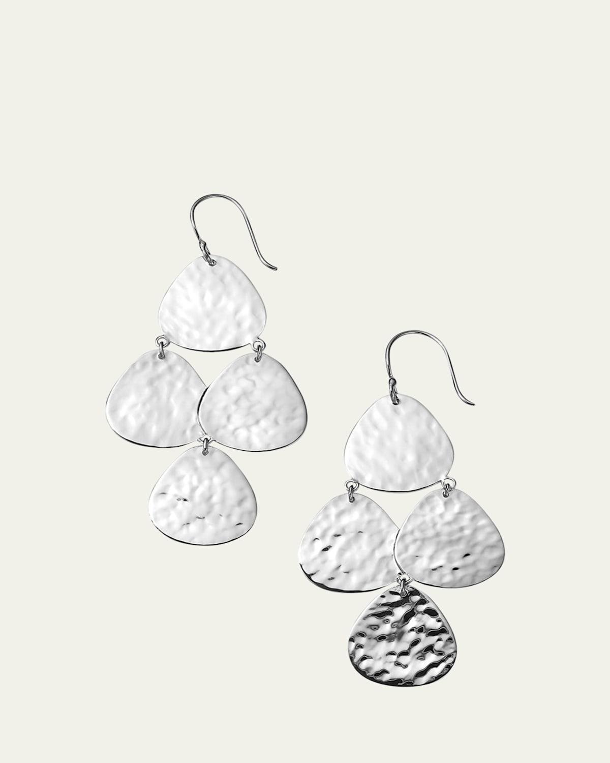 Crinkle Small Nomad Cascade Earrings in Sterling Silver Product Image