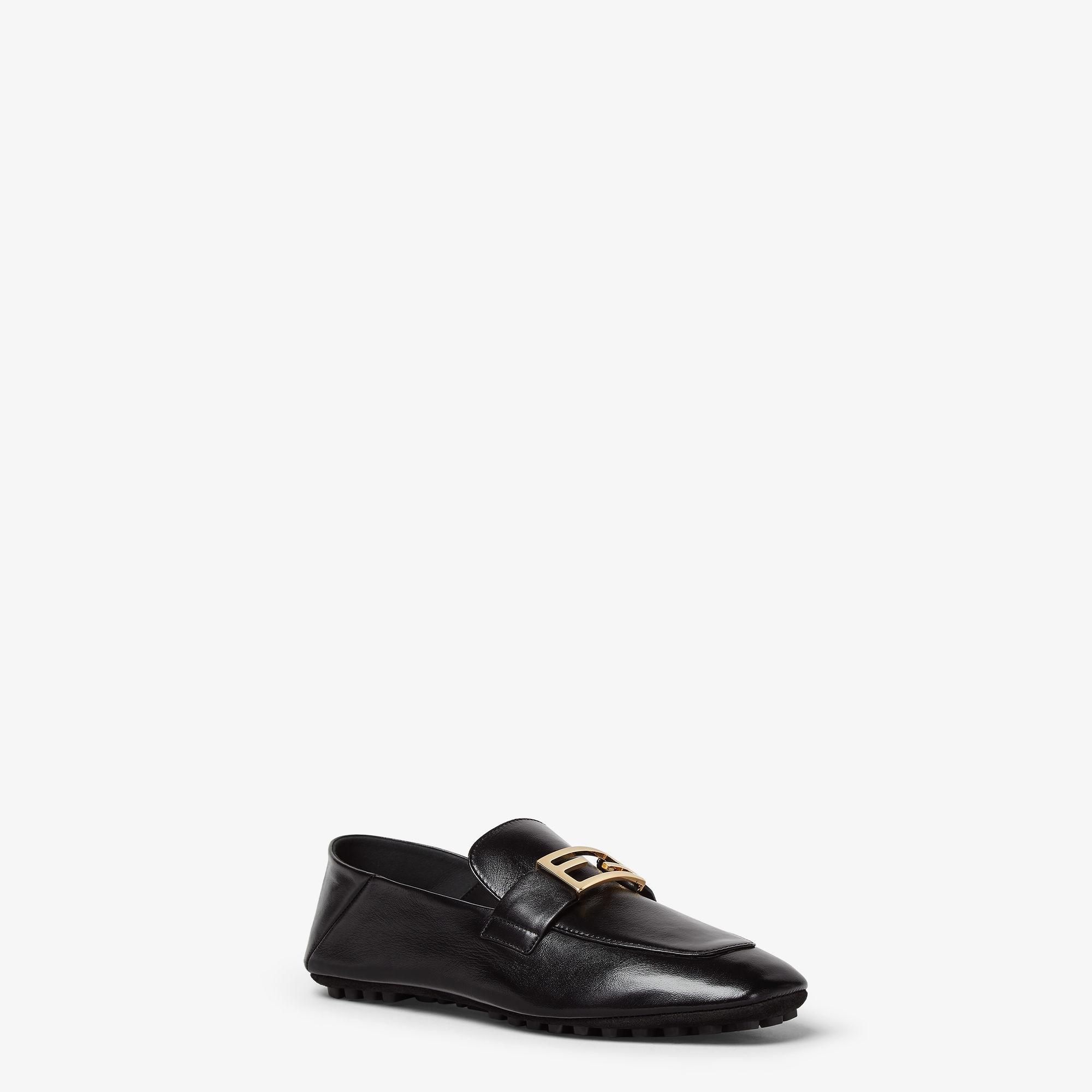 BaguetteBlack leather loafers Product Image